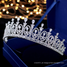 Novo elegante vintage elegante rainha coroa beleza rainha enfeite de cabeça casamento coroa tiaras